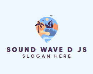 Ocean Wave Travel Boat logo design