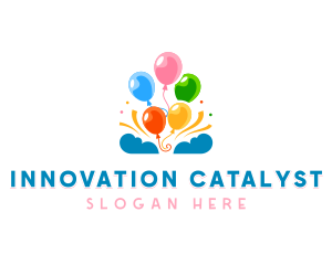 Celebration Party Balloon Logo