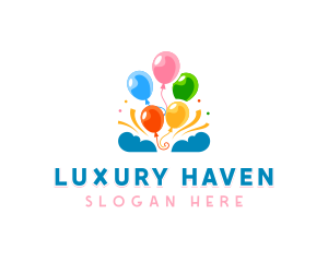 Celebration Party Balloon Logo