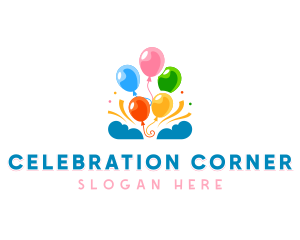 Celebration Party Balloon logo design