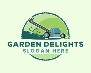 Garden Lawn Mower logo design