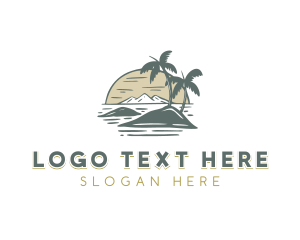 Island Coast Palm Tree logo