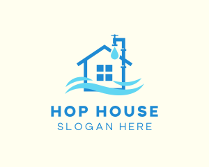 House Pipeline Faucet logo design