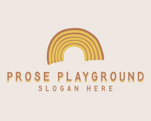 Rainbow Playground Doodle logo design