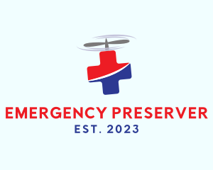 Flying Medical Ambulance logo design