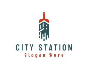 City Building Painting Renovation logo design