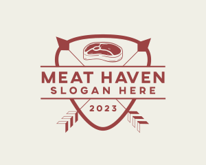 Butcher Meat Steak logo design