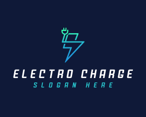 Lightning Power Plug  logo design