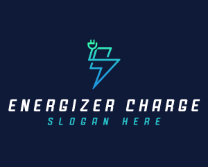 Lightning Power Plug  logo design