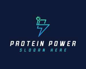 Lightning Power Plug  logo design