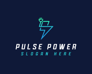 Lightning Power Plug  logo design