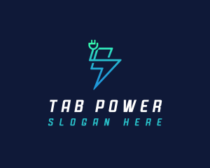 Lightning Power Plug  logo design