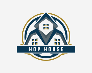 House Roofing Construction logo design