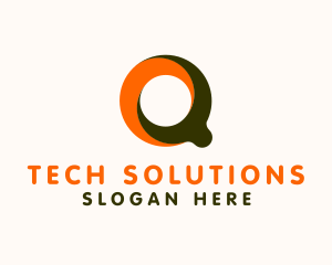 Digital Software Letter Q  logo