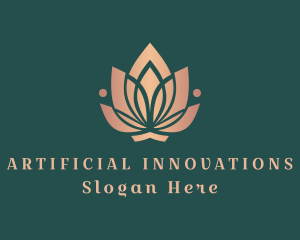 Yoga Meditation Flower logo design