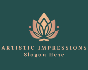 Yoga Meditation Flower logo design