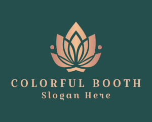 Yoga Meditation Flower logo design