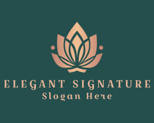 Yoga Meditation Flower logo design