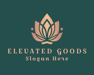 Yoga Meditation Flower logo design