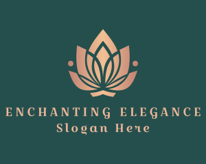 Yoga Meditation Flower logo design