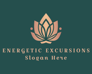 Yoga Meditation Flower logo design