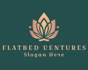 Yoga Meditation Flower logo design