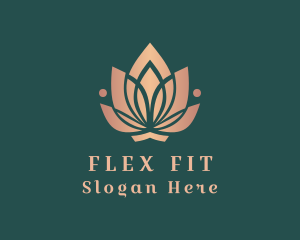 Yoga Meditation Flower logo design