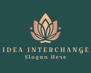 Yoga Meditation Flower logo design