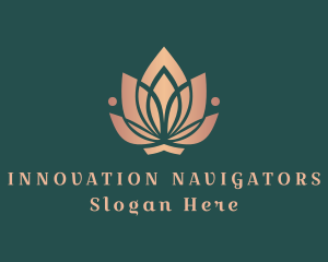 Yoga Meditation Flower logo design