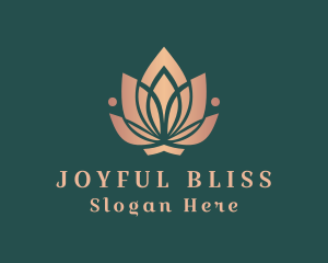 Yoga Meditation Flower logo design