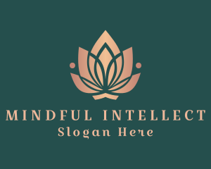 Yoga Meditation Flower logo design