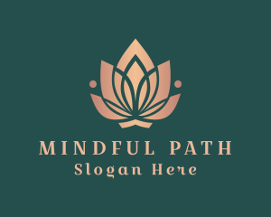 Yoga Meditation Flower logo design