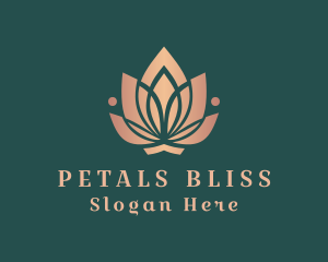 Yoga Meditation Flower logo design