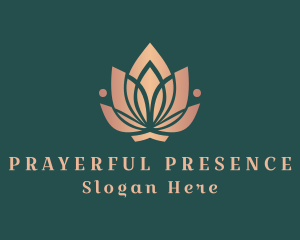 Yoga Meditation Flower logo design