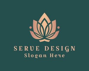 Yoga Meditation Flower logo design