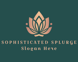 Yoga Meditation Flower logo design