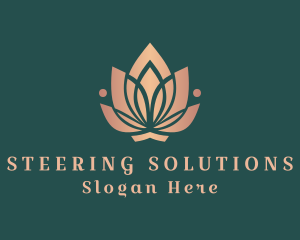 Yoga Meditation Flower logo design