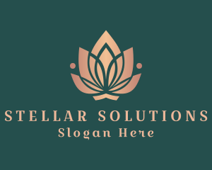 Yoga Meditation Flower logo design