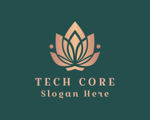 Yoga Meditation Flower logo design