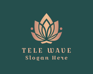 Yoga Meditation Flower logo design