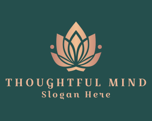 Yoga Meditation Flower logo design