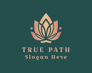 Yoga Meditation Flower logo design