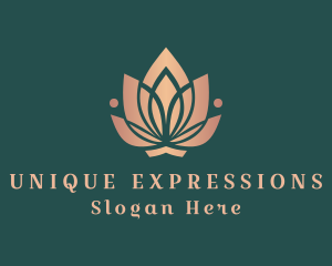 Yoga Meditation Flower logo design