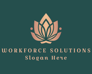 Yoga Meditation Flower logo design