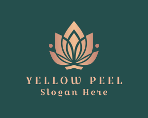 Yoga Meditation Flower logo design