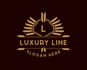 Luxury Wing Shield logo design