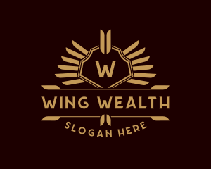 Luxury Wing Shield logo design