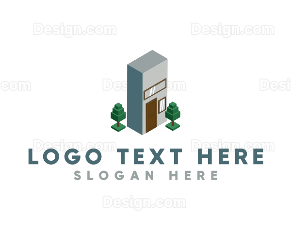 Modern Building Letter I Logo
