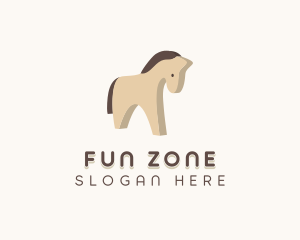 Isometric Horse Toy logo design