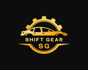 Car Gear Mechanic logo design